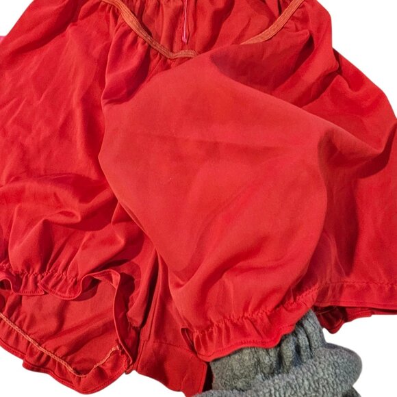 VTG 60s Red Nylon Bloomers Pinup Sissy Size M To L Ruffle Leg‎ Lingerie Shorts - Picture 6 of 11